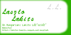 laszlo lakits business card